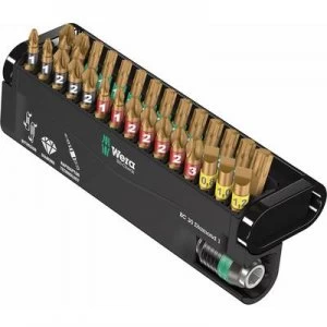 Image of Wera Bit-Check 30 Diamond 1 05057431001 Bit set 30 Piece Slot, Pozidriv, Phillips, TORX socket BiTorsion