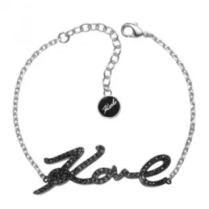 image of Ladies Karl Lagerfeld Silver Plated Karl Bracelet