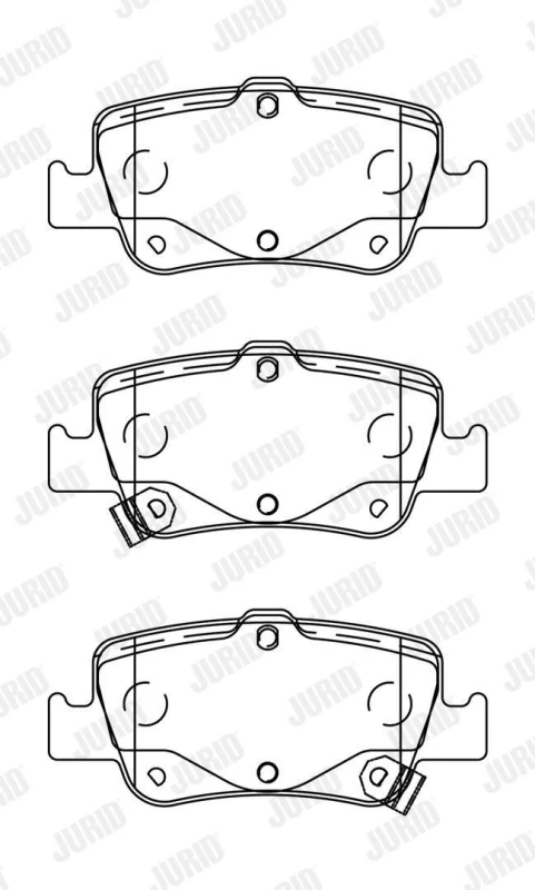 Image of JURID 572601J Brake pad set with acoustic wear warning, without accessories Brake Pad Set,disc brake (402)