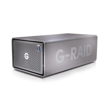 image of SanDisk Professional 12TB G-RAID 2 SPACE, Grey, 2-bay Storage System - SDPH62H-012T-MBAAD