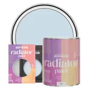 Image of Rust-Oleum Radiator Paint, Matt Finish - Blue Sky - 750ml