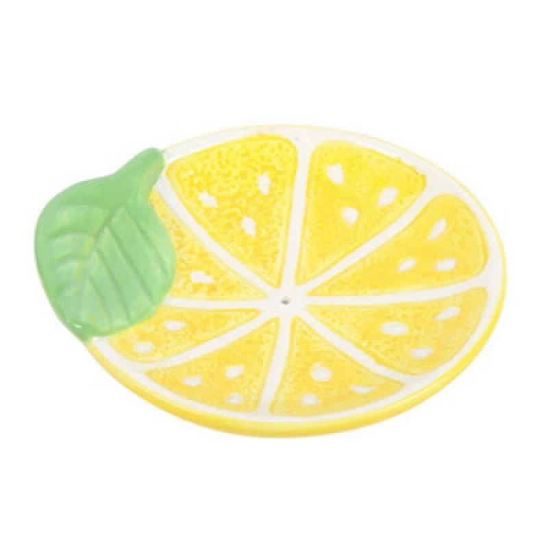 Image of Something Different Something Different Lemon Slice Incense Holder in Yellow Yellow One Size Unisex 5063574549592