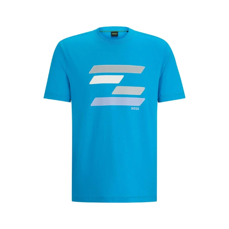 Image of Boss Tee 3 10238300 01 Turquoise/Aqua male M