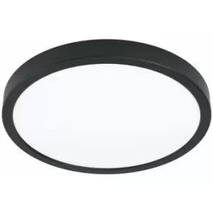 image of Loops - Wall / Ceiling Light Black 285mm Round Surface Mounted 20W LED 3000K