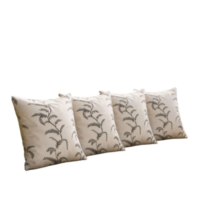 Image of Luxury Living Linen Fern Outdoor Water-repellant Cushion in Grey Size: 4 Pack Grey Unisex 4 Pack