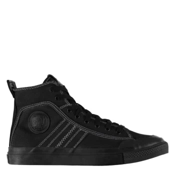 Image of Diesel Astico Mid Top Trainers - Black