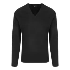 image of PRO RTX Mens Pro Acrylic V Neck Sweater (3XL) (Black)