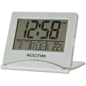 image of Acctim 'Mini Flip II' LCD Alarm Clock - Grey