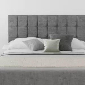 Image of Sinatra Upholstered Headboard, Firenza Velour, Charcoal - Headboard 60cm Size King (150x200)