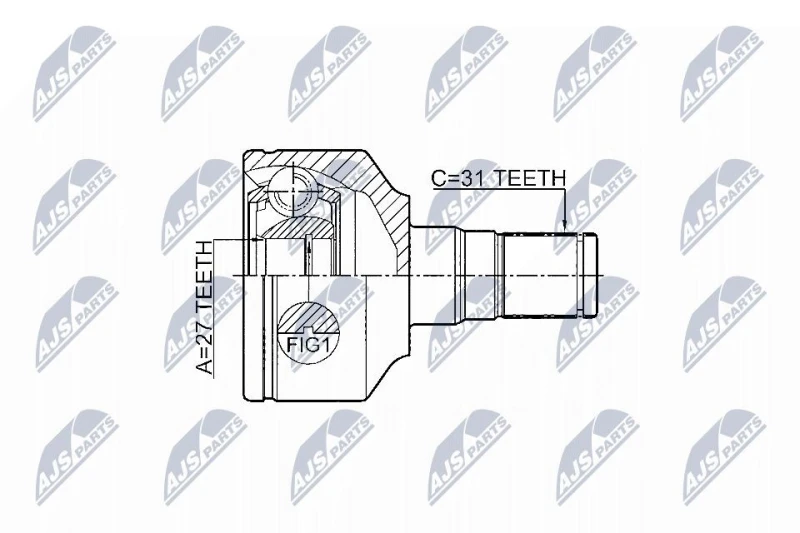 Image of NTY CV joint kit NTY NPW-VV-014