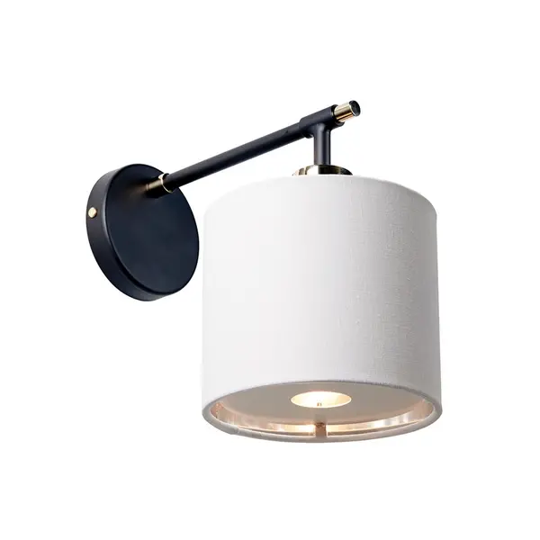 image of Elstead Balance Wall Light - Black, Polished Nickel