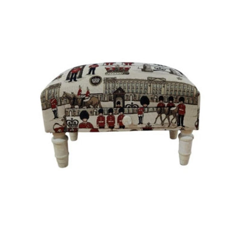 Image of MSL LONDON FABRIC FOOTSTOOL WITH DRAWER