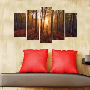Image of 5MX-61 Multicolor Decorative MDF Painting (5 Pieces)