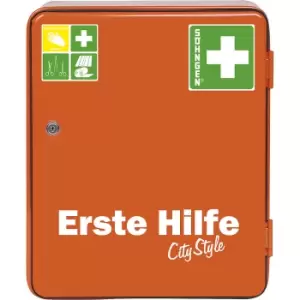Image of SOHNGEN HEIDELBERG City Style first aid cabinet to DIN 13157, HxWxD 362 x 302 x 140 mm, with contents, orange