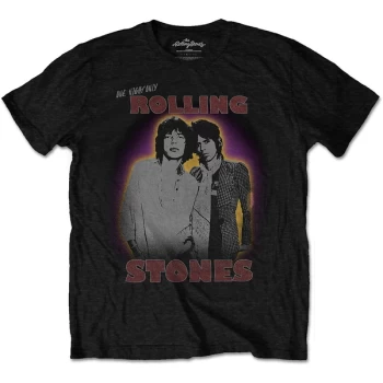 Image of The Rolling Stones - Mick & Keith Unisex Large T-Shirt - Black