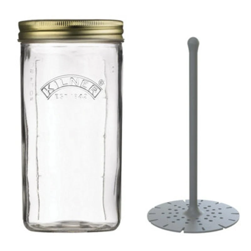 Image of Kilner Glass Pickle Jar With Lifter 1 Litre