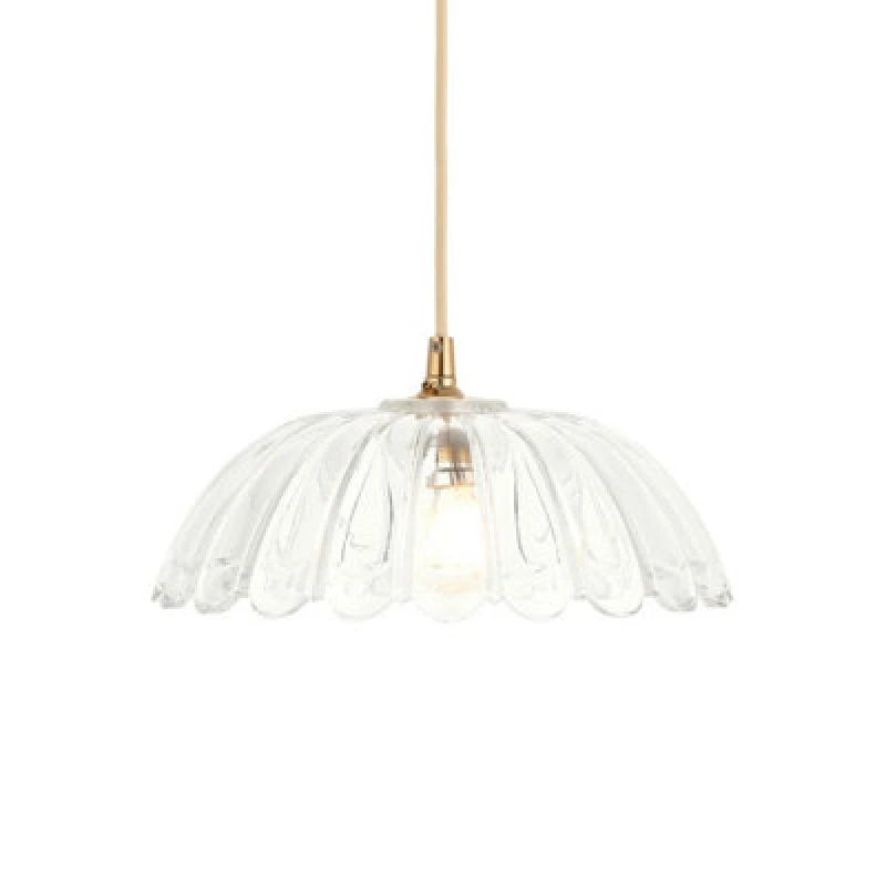 Image of Luminosa Lighting Luminosa Carnation Dome Pendant Ceiling Light Clear Glass E27 Or B22