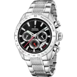 Image of Festina F20668/4 Mens Black Dial Chronograph Wristwatch