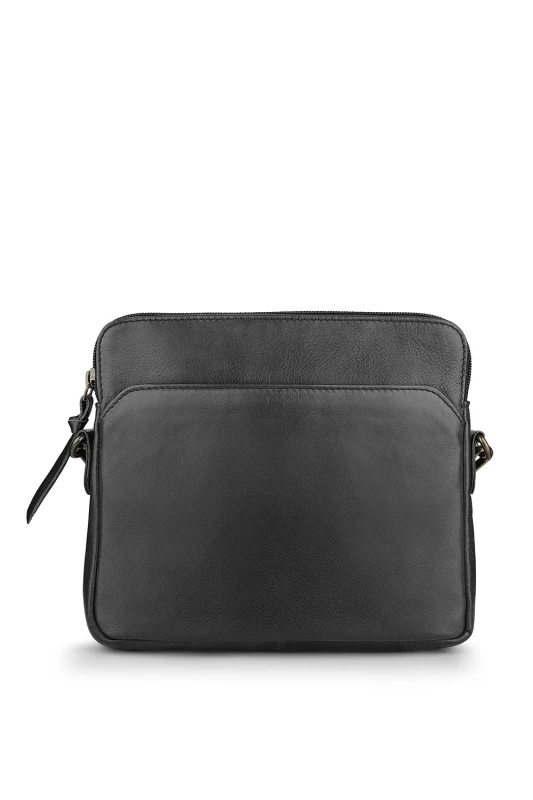 Image of PRIMEHIDE 'Washed Cancun' Leather Small Crossbody Bag Black