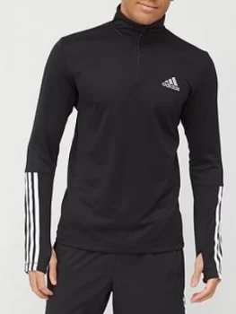 Image of Adidas 1/4 Zip - Black, Size XS, Men