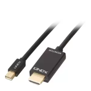 Image of Lindy Kabel Mini DisplayPort/HDMI 4K30 (DP: passiv) 1m