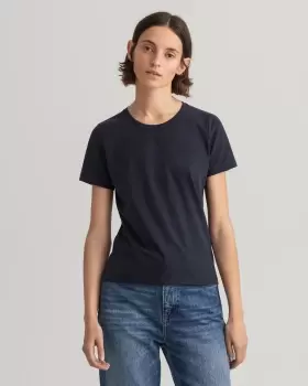 Image of GANT Women Stretch Cotton Top (S) Blue