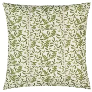Image of Paoletti Minton Tiles Large Outdoor Cushion Olive