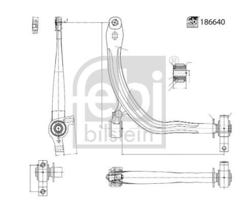 Image of Suspension arm FEBI BILSTEIN 186640