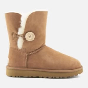 Image of UGG Womens Bailey Button II Sheepskin Boots - Chestnut - UK 3