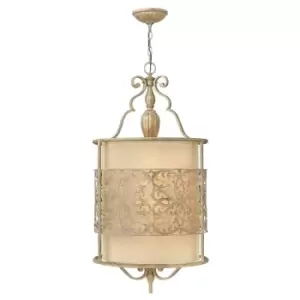 Image of 4 Bulb Ceiling Pendant Light Fitting Brushed Champagne LED E14 60W Bulb