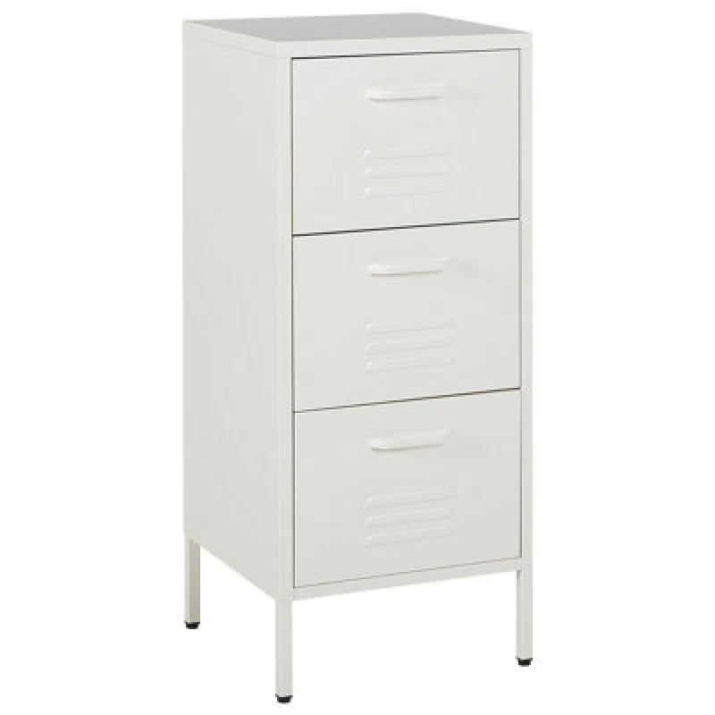 Image of Beliani Storage Unit Wostok Metal White