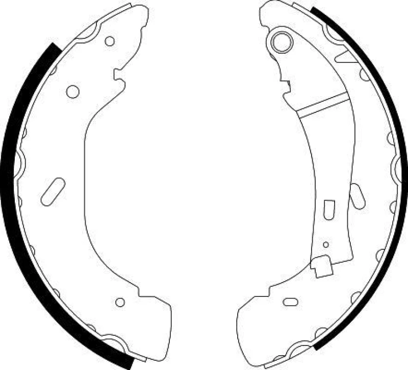 Image of HELLA Brake Shoe Set HELLA 8DB 355 001-961
