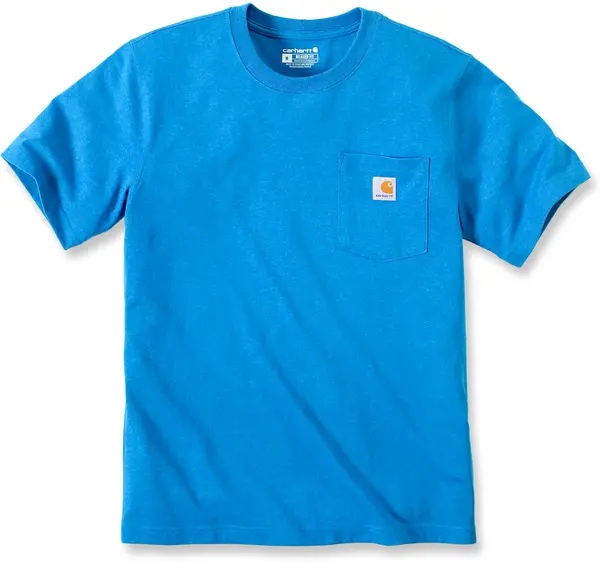 Image of Carhartt Relaxed Fit Heavyweight K87 Pocket T-Shirt, blue, Size XS