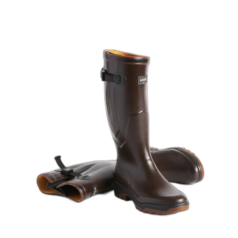 Image of Aigle Parcours 2 Var Rubber Womens Calf Length Boots - Brun - Size:UK 4
