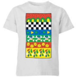 Image of Donald Duck Vintage Pattern Kids T-Shirt - Grey - 11-12 Years
