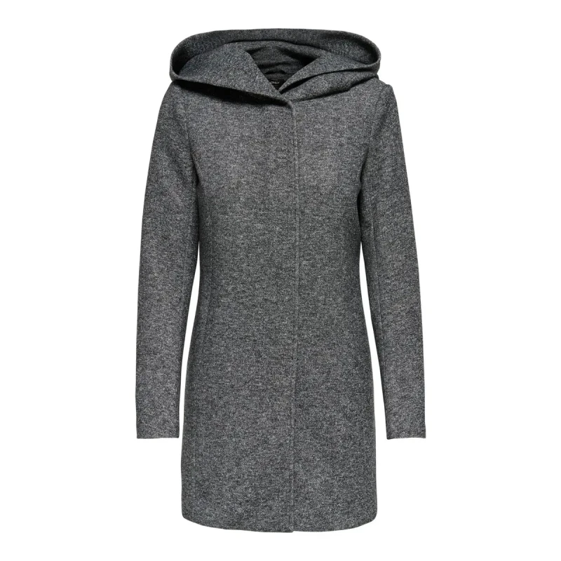 Image of Only Lightweight Hoded Coat Dark grey marl Women XS;L;M;S