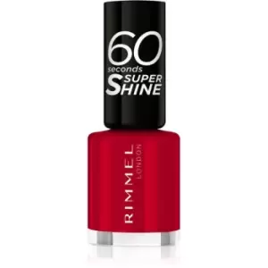 image of Rimmel 60 Seconds Super Shine Nail Polish Shade 313 Feisty Red 8 ml