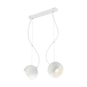 Image of Inez Bar Pendant Ceiling Light White, 2x E27