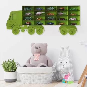 Kamyon - Green Green Decorative MDF Wall Shelf