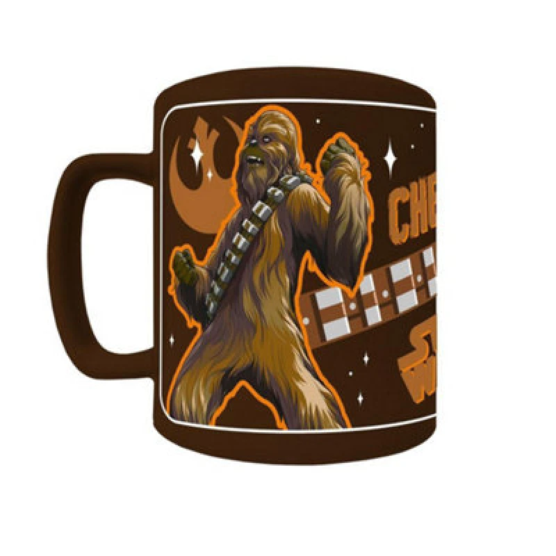 Image of Star Wars Star Wars Fluffy Chewbacca 440ml Mug in Brown Brown One Size Unisex 5063574672351