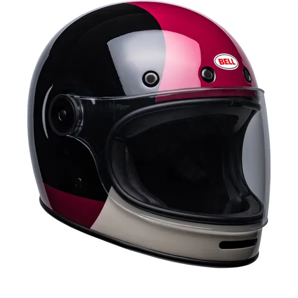 Image of Bell Bullitt Blazon Gloss Black Burgundy Full Face Helmet L