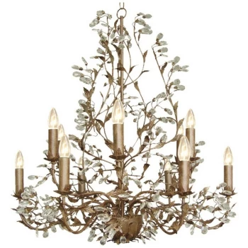 Image of Linea Verdace Lighting - Linea Verdace Michelan 12 Light Multi Arm Chandeliers Rust
