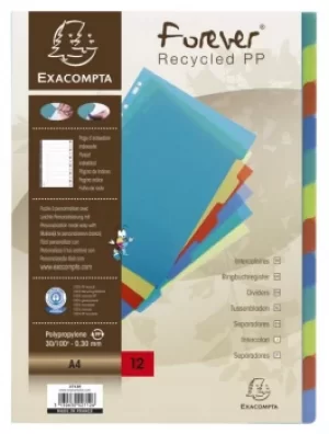 Image of Forever Polypropylene A4 Dividers 12 Part