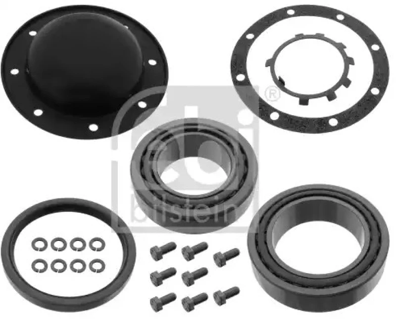Image of FEBI BILSTEIN 47784 Wheel bearing kit Incl. Gasket Set, Rear Axle Wheel Bearing Kit (654)