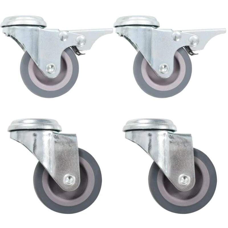 Image of VIDAXL Bolt Hole Swivel Casters 4 pcs 50 mm Vidaxl 8718475720232