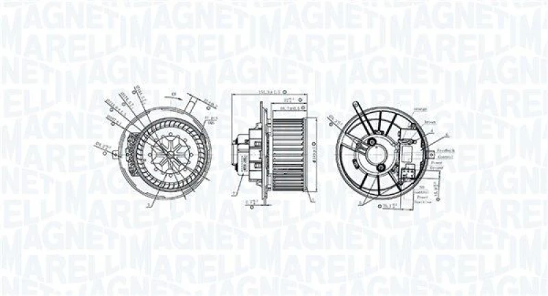 Image of MAGNETI MARELLI Heater blower motor MAGNETI MARELLI 069412231010