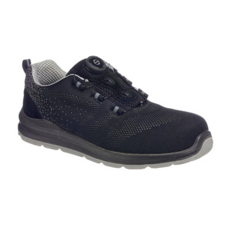 Image of Portwest Compositelite Wire Lace Knit Safety Trainers FT08BGY36 Colour: Black / Grey