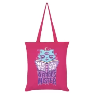 image of Grindstore We Are The Weirdos Mister Spells Tote Bag (One Size) (Pink)