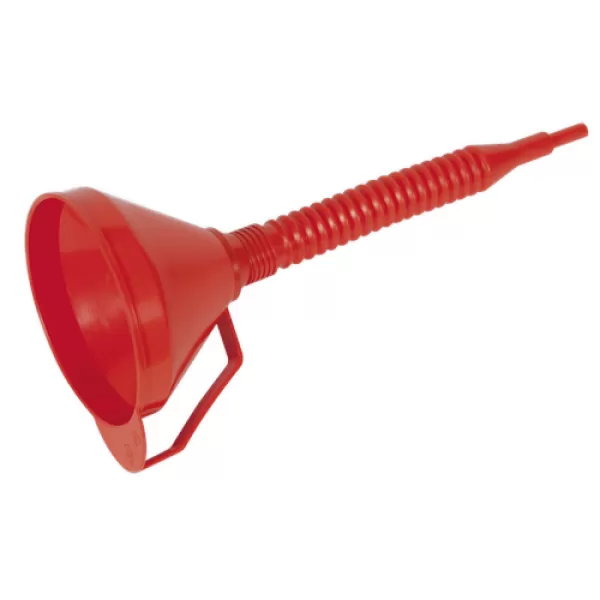 Image of Genuine SEALEY F16F Funnel with Flexible Spout & Filter Medium Ø160mm