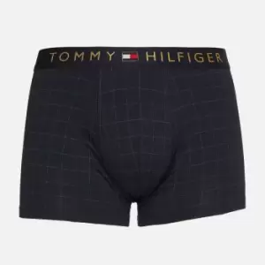 Image of Tommy Hilfiger Mens Trunks + Socks Set - Window Check/Desert Sky - L
